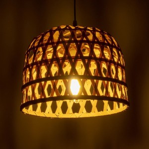 glo-01634-01634_02 GLOBOSTAR® MANGEA 01634 BOHO ΚΡΕΜΑΣΤΟ ΦΩΤΙΣΤΙΚΟ ΟΡΟΦΗΣ ΜΕ ΝΤΟΥΙ 1 X E27 AC 220-240V IP20 - ΜΠΕΖ - Μ32 X Π32 X Υ30CM