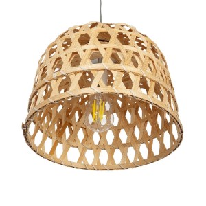 glo-01634-01634_05 GLOBOSTAR® MANGEA 01634 BOHO ΚΡΕΜΑΣΤΟ ΦΩΤΙΣΤΙΚΟ ΟΡΟΦΗΣ ΜΕ ΝΤΟΥΙ 1 X E27 AC 220-240V IP20 - ΜΠΕΖ - Μ32 X Π32 X Υ30CM