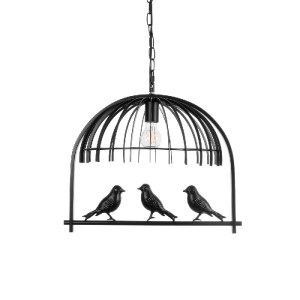 glo-01640-01640_9 GLOBOSTAR® NEST 01640 VINTAGE ΚΡΕΜΑΣΤΟ ΦΩΤΙΣΤΙΚΟ ΦΙΓΟΥΡΑ ΜΟΝΟΦΩΤΟ 1 X E27 IP20 ΜΑΥΡΟ ΜΕΤΑΛ