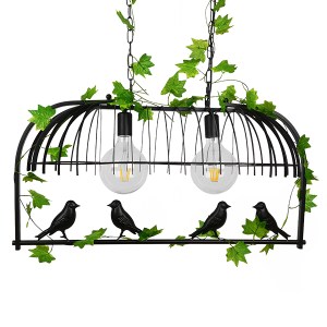 glo-01643-01643_4 GLOBOSTAR® NEST 01643 VINTAGE ΚΡΕΜΑΣΤΟ ΦΩΤΙΣΤΙΚΟ ΦΙΓΟΥΡΑ ΔΙΦΩΤΟ 2 X E27 IP20 ΜΑΥΡΟ ΜΕΤΑΛΛΟ