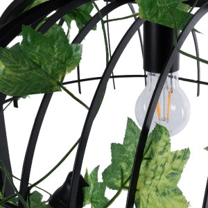 glo-01643-01643_9 GLOBOSTAR® NEST 01643 VINTAGE ΚΡΕΜΑΣΤΟ ΦΩΤΙΣΤΙΚΟ ΦΙΓΟΥΡΑ ΔΙΦΩΤΟ 2 X E27 IP20 ΜΑΥΡΟ ΜΕΤΑΛΛΟ ΜΕ ΠΡΑΣΙΝΟ ΠΛΑΣΤΙΚΟ - Μ73.6 X Π37.5 X Y38CM