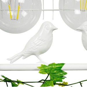 glo-01647-01647_11 GLOBOSTAR® NEST 01647 VINTAGE ΚΡΕΜΑΣΤΟ ΦΩΤΙΣΤΙΚΟ ΟΡΟΦΗΣ ΜΕ ΝΤΟΥΙ 3 X E27 AC 220-240V IP20 - ΛΕΥΚΟ & ΠΡΑΣΙΝΟ - Μ86 X Π38 X Y37CM