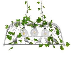 glo-01647-01647_3 GLOBOSTAR® NEST 01647 VINTAGE ΚΡΕΜΑΣΤΟ ΦΩΤΙΣΤΙΚΟ ΦΙΓΟΥΡΑ ΤΡΙΦΩΤΟ 3 X E27 IP20 ΛΕΥΚΟ ΜΕΤΑΛΛ