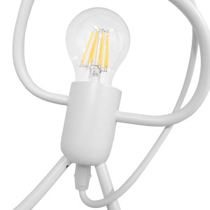 glo-01654-01654_3 GLOBOSTAR® LITTLE MAN 01654 ΜΟΝΤΕΡΝΟ ΚΡΕΜΑΣΤΟ ΦΩΤΙΣΤΙΚΟ ΦΙΓΟΥΡΑ ΤΡΙΦΩΤΟ 3 X E27 IP20 ΛΕΥΚΟ