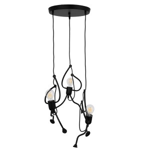 glo-01655-01655_0 GLOBOSTAR® LITTLE MAN 01655 ΜΟΝΤΕΡΝΟ ΚΡΕΜΑΣΤΟ ΦΩΤΙΣΤΙΚΟ ΟΡΟΦΗΣ ΜΕ ΝΤΟΥΙ 3 X E27 AC 220-240