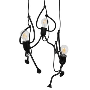 glo-01655-01655_2 GLOBOSTAR® LITTLE MAN 01655 ΜΟΝΤΕΡΝΟ ΚΡΕΜΑΣΤΟ ΦΩΤΙΣΤΙΚΟ ΟΡΟΦΗΣ ΜΕ ΝΤΟΥΙ 3 X E27 AC 220-240
