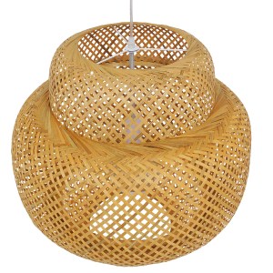 glo-01657-01657_7 GLOBOSTAR® MALDIVES 01657 BOHO ΚΡΕΜΑΣΤΟ ΦΩΤΙΣΤΙΚΟ ΠΛΕΓΜΑ ΜΟΝΟΦΩΤΟ 1 X E27 IP20 ΜΠΕΖ ΞΥΛΟ -