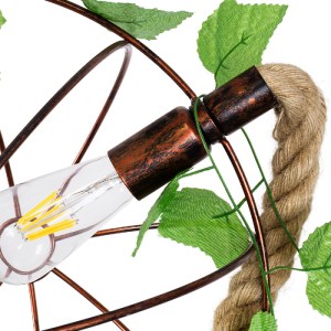 glo-01661-01661_9 GLOBOSTAR® BRADLEY 01661 VINTAGE ΚΡΕΜΑΣΤΟ ΦΩΤΙΣΤΙΚΟ ΠΛΕΓΜΑ ΜΟΝΟΦΩΤΟ 1 X E27 IP20 ΜΠΕΖ ΣΧΟΙ