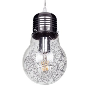 glo-01676-01676_4 GLOBOSTAR® LAMP 01676 ΜΟΝΤΕΡΝΟ ΚΡΕΜΑΣΤΟ ΦΩΤΙΣΤΙΚΟ ΦΙΓΟΥΡΑ ΜΟΝΟΦΩΤΟ 1 X E27 IP20 ΑΣΗΜΙ ΜΕΤΑ