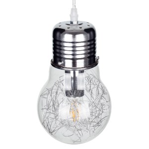 glo-01676-01676_5 GLOBOSTAR® LAMP 01676 ΜΟΝΤΕΡΝΟ ΚΡΕΜΑΣΤΟ ΦΩΤΙΣΤΙΚΟ ΦΙΓΟΥΡΑ ΜΟΝΟΦΩΤΟ 1 X E27 IP20 ΑΣΗΜΙ ΜΕΤΑ