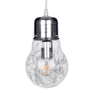 glo-01676-e9e2c4_01676_0 GLOBOSTAR® LAMP 01676 ΜΟΝΤΕΡΝΟ ΚΡΕΜΑΣΤΟ ΦΩΤΙΣΤΙΚΟ ΦΙΓΟΥΡΑ ΜΟΝΟΦΩΤΟ 1 X E27 IP20 ΑΣΗΜΙ ΜΕΤΑ