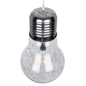 glo-01677-01677_5 GLOBOSTAR® LAMP 01677 ΜΟΝΤΕΡΝΟ ΚΡΕΜΑΣΤΟ ΦΩΤΙΣΤΙΚΟ ΦΙΓΟΥΡΑ ΜΟΝΟΦΩΤΟ 1 X E27 IP20 ΑΣΗΜΙ ΜΕΤΑ