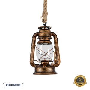 glo-01706-01706_0 GLOBOSTAR® BARBAROSSA 01706 VINTAGE ΚΡΕΜΑΣΤΟ ΦΩΤΙΣΤΙΚΟ ΟΡΟΦΗΣ ΜΕ ΝΤΟΥΙ 1 X E27 AC 220-240V