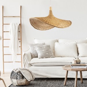 glo-01715-post_23 GLOBOSTAR® CUBA 01715 BOHO ΚΡΕΜΑΣΤΟ ΦΩΤΙΣΤΙΚΟ ΑΝΑΡΤΗΣΗ ΜΟΝΟΦΩΤΟ 1 X E27 IP20 ΜΠΕΖ RATTAN Μ