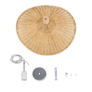 glo-01717-01717_11 GLOBOSTAR® CUBA 01717 BOHO ΚΡΕΜΑΣΤΟ ΦΩΤΙΣΤΙΚΟ ΑΝΑΡΤΗΣΗ ΜΟΝΟΦΩΤΟ 1 X E27 IP20 ΜΠΕΖ ΞΥΛΟ - Μ