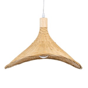 glo-01717-01717_8 GLOBOSTAR® CUBA 01717 BOHO ΚΡΕΜΑΣΤΟ ΦΩΤΙΣΤΙΚΟ ΑΝΑΡΤΗΣΗ ΜΟΝΟΦΩΤΟ 1 X E27 IP20 ΜΠΕΖ ΞΥΛΟ - Μ