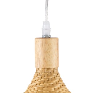 glo-01717-01717_9 GLOBOSTAR® CUBA 01717 BOHO ΚΡΕΜΑΣΤΟ ΦΩΤΙΣΤΙΚΟ ΑΝΑΡΤΗΣΗ ΜΟΝΟΦΩΤΟ 1 X E27 IP20 ΜΠΕΖ ΞΥΛΟ - Μ