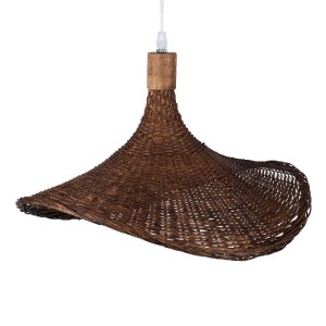 glo-01718-01718_6 GLOBOSTAR® CUBA 01718 BOHO ΚΡΕΜΑΣΤΟ ΦΩΤΙΣΤΙΚΟ ΑΝΑΡΤΗΣΗ ΜΟΝΟΦΩΤΟ 1 X E27 IP20 ΚΑΦΕ ΞΥΛΟ - Μ