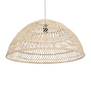 glo-01728-01728_1 GLOBOSTAR® COMORES 01728 BOHO ΚΡΕΜΑΣΤΟ ΦΩΤΙΣΤΙΚΟ ΟΡΟΦΗΣ ΜΕ ΝΤΟΥΙ 1 X E27 AC 220-240V IP20 - ΜΠΕΖ - Μ60 X Π60 X Y29CM