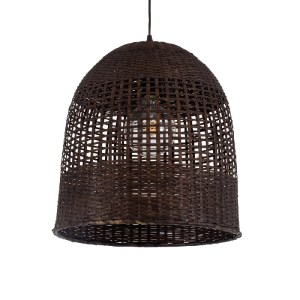 glo-01736-01736_0 GLOBOSTAR® BORA-BORA 01736 BOHO ΚΡΕΜΑΣΤΟ ΦΩΤΙΣΤΙΚΟ ΚΑΜΠΑΝΑ ΜΟΝΟΦΩΤΟ 1 X E27 IP20 ΚΑΦΕ ΞΥΛΟ