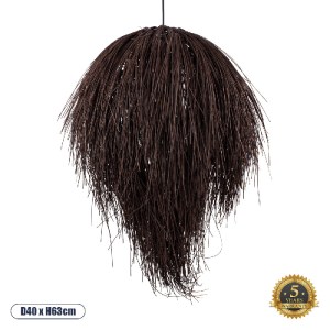 glo-01750-01750_00 GLOBOSTAR® ARCHIPELAGO 01750 BOHO ΚΡΕΜΑΣΤΟ ΦΩΤΙΣΤΙΚΟ ΠΛΕΓΜΑ ΜΟΝΟΦΩΤΟ 1 X E27 IP20 ΚΑΦΕ ΞΥΛ