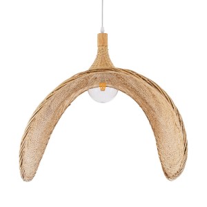 glo-01769-01769_8 GLOBOSTAR® CUBA 01769 BOHO ΚΡΕΜΑΣΤΟ ΦΩΤΙΣΤΙΚΟ ΑΝΑΡΤΗΣΗ ΜΟΝΟΦΩΤΟ 1 X E27 IP20 ΜΠΕΖ ΞΥΛΟ - Μ