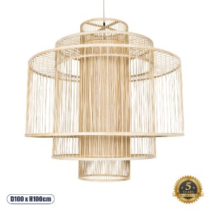 glo-01780-01780_0 GLOBOSTAR® HIBISCUS 01780 BOHO ΚΡΕΜΑΣΤΟ ΦΩΤΙΣΤΙΚΟ ΠΛΕΓΜΑ ΜΟΝΟΦΩΤΟ 1 X E27 IP20 ΜΠΕΖ ΞΥΛΟ -