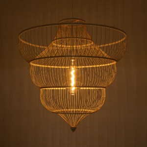 glo-01781-01781_2 GLOBOSTAR® HIBISCUS 01781 BOHO ΚΡΕΜΑΣΤΟ ΦΩΤΙΣΤΙΚΟ ΠΛΕΓΜΑ ΜΟΝΟΦΩΤΟ 1 X E27 IP20 ΜΠΕΖ ΞΥΛΟ -