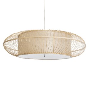 glo-01782-01782_2 GLOBOSTAR® HIBISCUS 01782 BOHO ΚΡΕΜΑΣΤΟ ΦΩΤΙΣΤΙΚΟ ΠΛΕΓΜΑ ΤΡΙΦΩΤΟ 3 X E27 IP20 ΜΠΕΖ ΞΥΛΟ - 