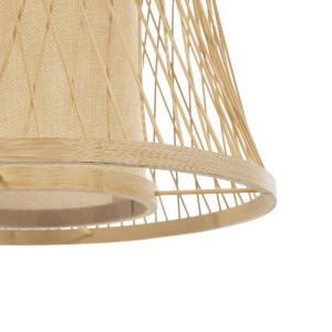 glo-01783-01783_9 GLOBOSTAR® HIBISCUS 01783 BOHO ΚΡΕΜΑΣΤΟ ΦΩΤΙΣΤΙΚΟ ΟΡΟΦΗΣ ΜΕ ΝΤΟΥΙ 1 X E27 AC 220-240V IP20 - ΜΠΕΖ - Μ35 X Π35 X Υ150CM
