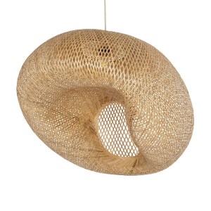 glo-01784-01784_1 GLOBOSTAR® CARIBBEAN 01784 ΜΟΝΤΕΡΝΟ ΚΡΕΜΑΣΤΟ ΦΩΤΙΣΤΙΚΟ ΟΡΟΦΗΣ ΜΕ ΝΤΟΥΙ 1 X E27 AC 220-240V IP20 - ΜΠΕΖ - Μ80 X Π80 X Υ35CM