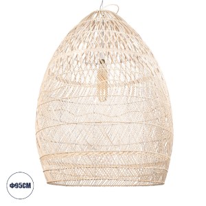 glo-01812-01812_0 GLOBOSTAR® MALIBU 01812 BOHO ΚΡΕΜΑΣΤΟ ΦΩΤΙΣΤΙΚΟ ΚΑΜΠΑΝΑ ΜΟΝΟΦΩΤΟ 1 X E27 IP20 ΜΠΕΖ ΞΥΛΟ - 