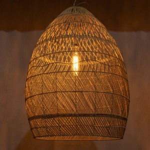 glo-01812-01812_3 GLOBOSTAR® MALIBU 01812 BOHO ΚΡΕΜΑΣΤΟ ΦΩΤΙΣΤΙΚΟ ΚΑΜΠΑΝΑ ΜΟΝΟΦΩΤΟ 1 X E27 IP20 ΜΠΕΖ ΞΥΛΟ - 