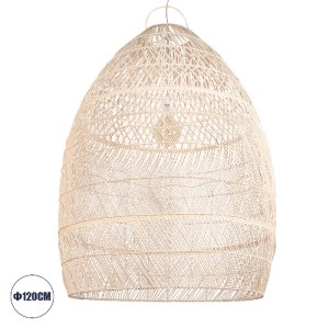 glo-01813-01813_0 GLOBOSTAR® MALIBU 01813 BOHO ΚΡΕΜΑΣΤΟ ΦΩΤΙΣΤΙΚΟ ΚΑΜΠΑΝΑ ΜΟΝΟΦΩΤΟ 1 X E27 IP20 ΜΠΕΖ ΞΥΛΟ - 