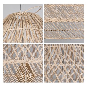 glo-01813-01813_6 GLOBOSTAR® MALIBU 01813 BOHO ΚΡΕΜΑΣΤΟ ΦΩΤΙΣΤΙΚΟ ΚΑΜΠΑΝΑ ΜΟΝΟΦΩΤΟ 1 X E27 IP20 ΜΠΕΖ ΞΥΛΟ - 