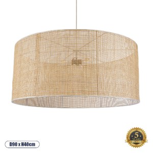 glo-01823-01823_0 GLOBOSTAR® YOTTO 01823 BOHO ΚΡΕΜΑΣΤΟ ΦΩΤΙΣΤΙΚΟ ΚΑΠΕΛΟ ΤΡΙΦΩΤΟ 3 X E27 IP20 ΜΠΕΖ ΞΥΛΟ - Μ90