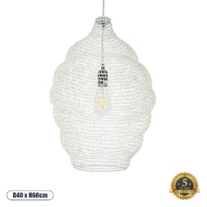 glo-01898-01898_0 GLOBOSTAR® KENTUCKY 01898 VINTAGE ΚΡΕΜΑΣΤΟ ΦΩΤΙΣΤΙΚΟ ΠΛΕΓΜΑ ΜΟΝΟΦΩΤΟ 1 X E27 IP20 ΜΠΕΖ ΜΕΤ