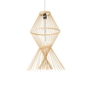 glo-01928-01928_2 GLOBOSTAR® YOSHI 01928 BOHO ΚΡΕΜΑΣΤΟ ΦΩΤΙΣΤΙΚΟ ΠΛΕΓΜΑ ΜΟΝΟΦΩΤΟ 1 X E27 IP20 ΜΠΕΖ ΞΥΛΟ - Μ3