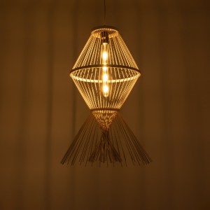 glo-01928-01928_3 GLOBOSTAR® YOSHI 01928 BOHO ΚΡΕΜΑΣΤΟ ΦΩΤΙΣΤΙΚΟ ΠΛΕΓΜΑ ΜΟΝΟΦΩΤΟ 1 X E27 IP20 ΜΠΕΖ ΞΥΛΟ - Μ3