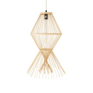 glo-01928-01928_5 GLOBOSTAR® YOSHI 01928 BOHO ΚΡΕΜΑΣΤΟ ΦΩΤΙΣΤΙΚΟ ΠΛΕΓΜΑ ΜΟΝΟΦΩΤΟ 1 X E27 IP20 ΜΠΕΖ ΞΥΛΟ - Μ3