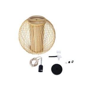 glo-01934-01934_8 GLOBOSTAR® HIBISCUS 01934 BOHO ΚΡΕΜΑΣΤΟ ΦΩΤΙΣΤΙΚΟ ΟΡΟΦΗΣ ΜΕ ΝΤΟΥΙ 1 X E27 AC 220-240V IP20