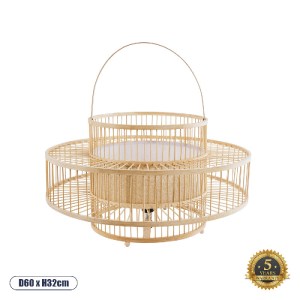 glo-02004-02004_0 GLOBOSTAR® SORENIA 02004 BOHO ΕΠΙΔΑΠΕΔΙΟ ΦΩΤΙΣΤΙΚΟ ΜΟΝΟΦΩΤΟ 1 X E27 IP20 ΜΠΕΖ ΞΥΛΟ - Μ60 X