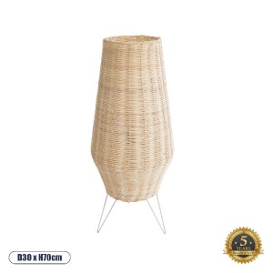 glo-02012-02012_0 GLOBOSTAR® BOLSON 02012 BOHO ΕΠΙΔΑΠΕΔΙΟ ΦΩΤΙΣΤΙΚΟ ΜΟΝΟΦΩΤΟ 1 X E27 IP20 ΜΠΕΖ ΞΥΛΟ ΜΕ ΛΕΥΚΟ