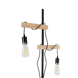 glo-02034-02034_7 GLOBOSTAR® MINDELO 02034 ΜΟΝΤΕΡΝΟ ΕΠΙΔΑΠΕΔΙΟ ΦΩΤΙΣΤΙΚΟ ΜΟΝΟΦΩΤΟ 2 X E27 IP20 ΜΑΥΡΟ ΜΕΤΑΛΛΟ