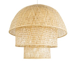 glo-02046-02046_2 GLOBOSTAR® HIROKA 02046 BOHO ΚΡΕΜΑΣΤΟ ΦΩΤΙΣΤΙΚΟ ΚΑΜΠΑΝΑ ΜΟΝΟΦΩΤΟ 1 X E27 IP20 ΜΠΕΖ ΞΥΛΟ - 
