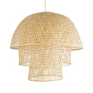 glo-02046-02046_5 GLOBOSTAR® HIROKA 02046 BOHO ΚΡΕΜΑΣΤΟ ΦΩΤΙΣΤΙΚΟ ΚΑΜΠΑΝΑ ΜΟΝΟΦΩΤΟ 1 X E27 IP20 ΜΠΕΖ ΞΥΛΟ - 