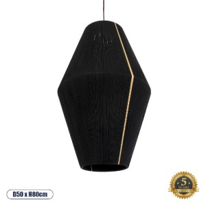 glo-02078-02078_0 GLOBOSTAR® SALERNO 02078 BOHO ΚΡΕΜΑΣΤΟ ΦΩΤΙΣΤΙΚΟ ΠΛΕΓΜΑ ΜΟΝΟΦΩΤΟ 1 X E27 IP20 ΜΑΥΡΟ & ΜΠΕΖ