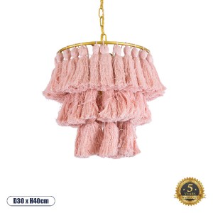 glo-02086-02086_0 GLOBOSTAR® MISSOULA 02086 BOHO ΚΡΕΜΑΣΤΟ ΦΩΤΙΣΤΙΚΟ ΣΧΟΙΝΙ ΜΟΝΟΦΩΤΟ 1 X E27 IP20 ΡΟΖ ΥΦΑΣΜΑ 