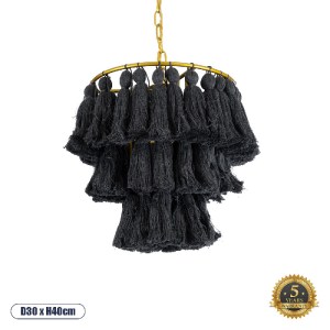 glo-02087-02087_0 GLOBOSTAR® MISSOULA 02087 BOHO ΚΡΕΜΑΣΤΟ ΦΩΤΙΣΤΙΚΟ ΣΧΟΙΝΙ ΜΟΝΟΦΩΤΟ 1 X E27 IP20 ΜΑΥΡΟ ΥΦΑΣΜ