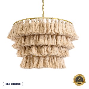 glo-02088-02088_0 GLOBOSTAR® MISSOULA 02088 BOHO ΚΡΕΜΑΣΤΟ ΦΩΤΙΣΤΙΚΟ ΟΡΟΦΗΣ ΜΕ ΝΤΟΥΙ 1 X E27 AC 220-240V IP20